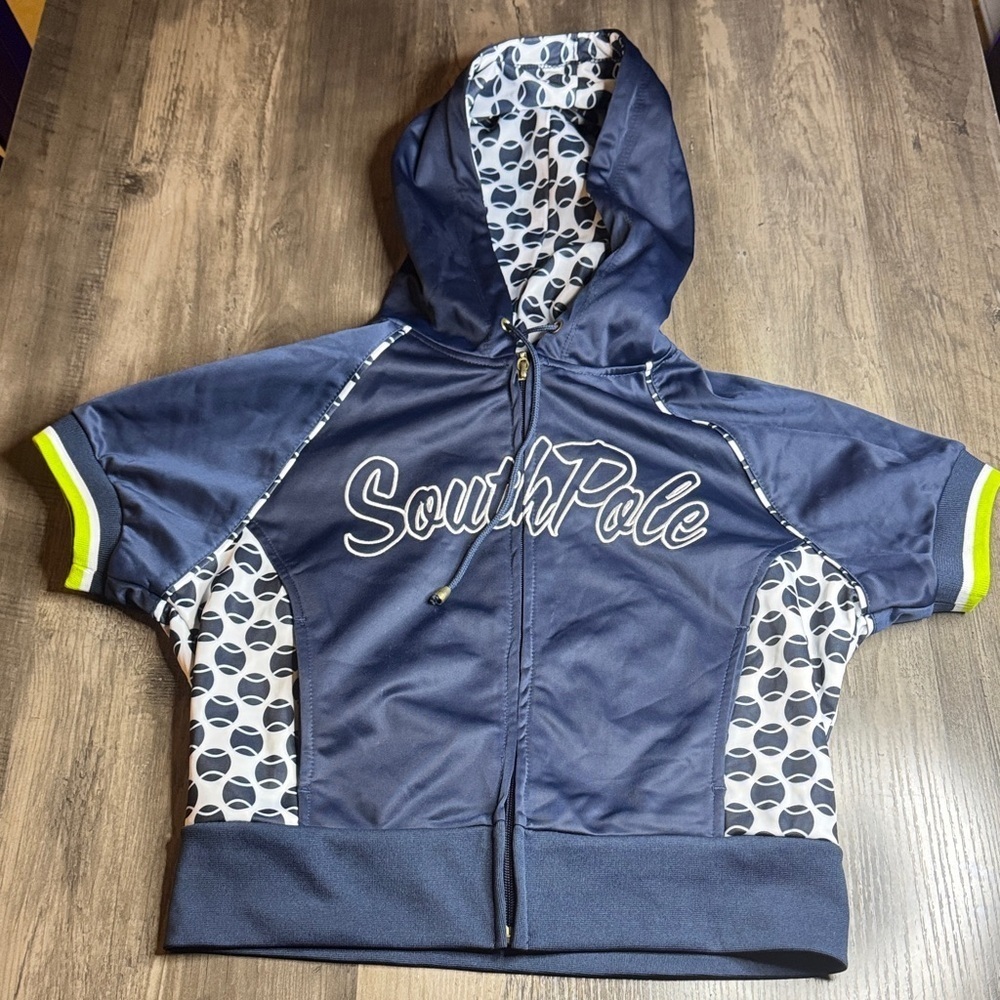 South Pole Vintage Dark Blue Hoodie with Gold Accents
